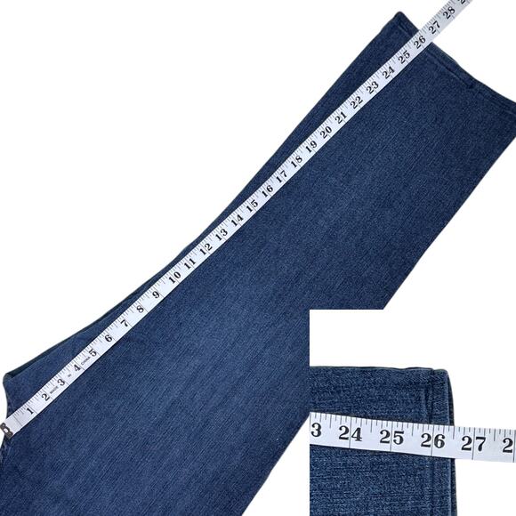 Lee Classic Fit Straight Leg Blue Jeans - At the Waist - Plus Size 16 Petite - Picture 13 of 14